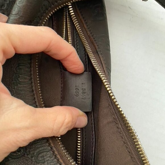 Gucci Dark Brown Guccissima Leather Medium Horsebit Hobo Bag /VECA - Picture 6 of 8